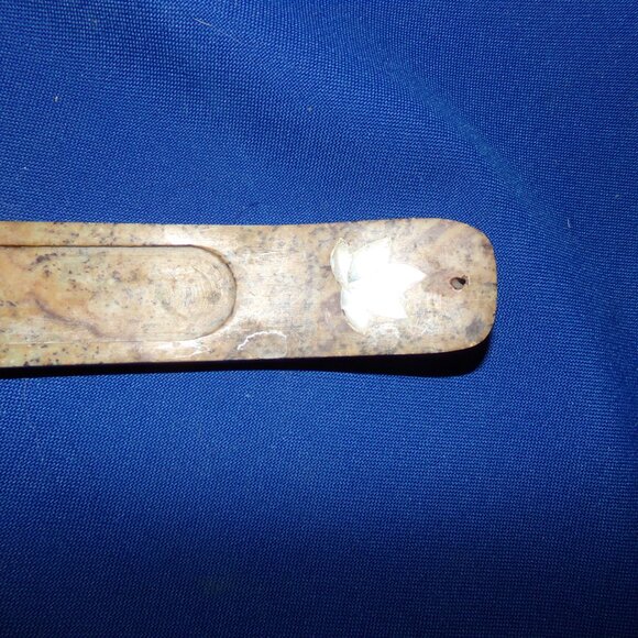 Vintage Carved Stone & Shell Incense Stick Bruner Holder - India - Picture 5 of 9